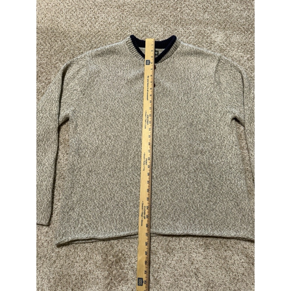 Orvis Henley Sweater Mens XL Gray Blue Wool Pullover Outdoor Preppy - Picture 7 of 7